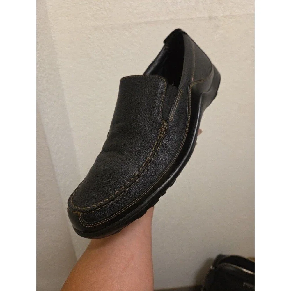Cole Haan TUCKER Black Venetian Leather Loafers Comfort Driver Mens Shoes 10 M